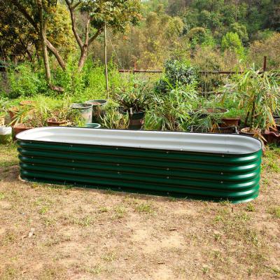 China 7.9*2*1.4 FT Large Galvanized Planter Box Galvanised Raised Garden Beds Ruggedized for sale