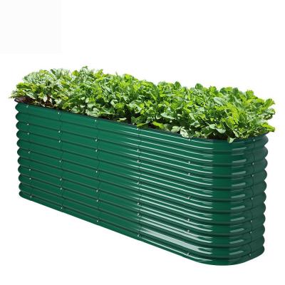 China Customizable Galvanized Metal Raised Bed Planters 7.9*2*2.7 Ft  For Herbs for sale