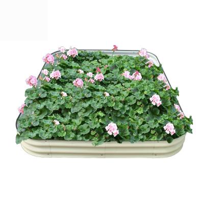 China 6.4*4.9*0.7 FT Galvanized Metal Garden Boxes Galvanized Vegetable Planters Easy Assembly for sale