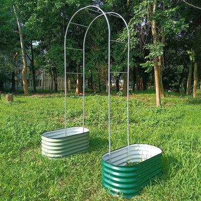 China U Shape 1.5ft*8ft Metal Cucumber Trellis For Raised Bed Garden Vegetable Grow Supports for sale