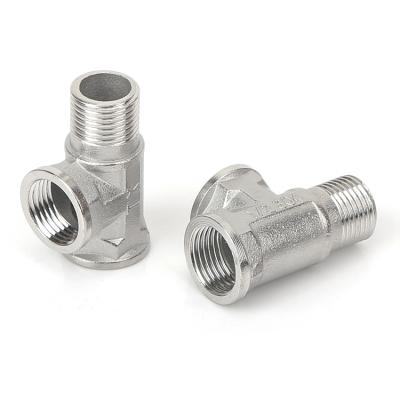 China 201 304 Stainless Steel Pipe Tee SUS Male Female Fitting Threads Water Piping Pipe Equal Tee Fitting Fitting for sale