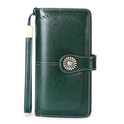 China RFID Customized Original Flower Women's Artificial Leather Wallet For Gift for sale