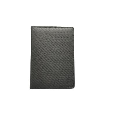 China Fashion Black Carbon Fiber Rfid Blocking Travel Passport Cover Holder Wallet With Sim and Pin Slots for sale