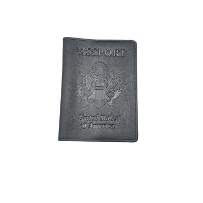 China Fashion Custom Made Rfid Blocking Full Grain Leather USA Cow Travel Passport Holder for sale