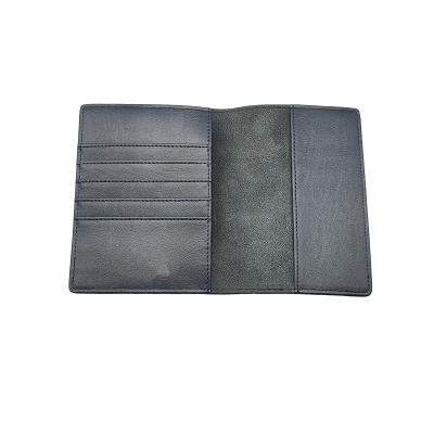 China Designer 100% Genuine Leather Rfid Blocking Card Holder Passport Holder with USA Logo for sale