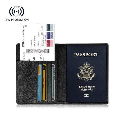 China Fashion PU Family Passport Holder Rfid Protection Sublimation USA Passport Holder Leather Wallet for sale