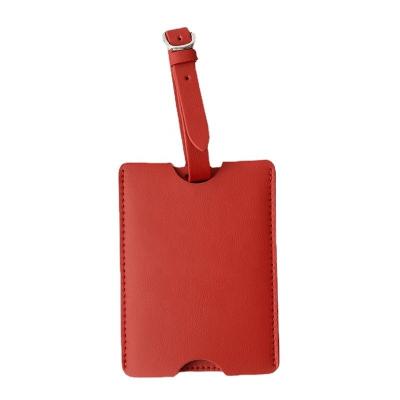 China High Quality Genuine Leather Custom Multicolor Check-In Disc Luggage Tag For Wedding for sale