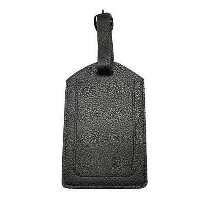 China Wholesale Leather Wedding Suitcase Check-in Pebble Disc PU Leather Luggage Tag For Hotel for sale