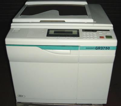 China PrintCopy Fax Scan RISOs GR3750 Digital Duplicator, A3 Used Photocopy Machine for sale