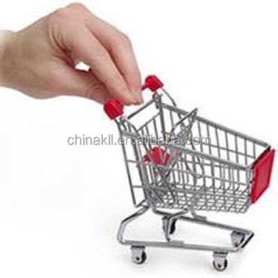 China Mini Unfolding Trolley Metal Shopping Shopping Cart On Desk for sale