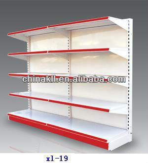 China Iraq Single Sided Supermarket Steel Shelf for sale