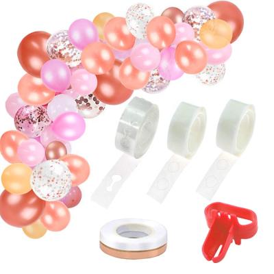 China Nicro Eco-friendly Disposable Rose Gold Balloon Garland Kit 104 Piece Wedding Birthday Party Pastel Rose Balloon Arch Set Kit for sale