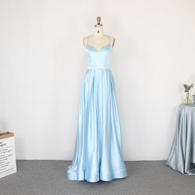 China Breathable Plus Size Party Women Dress Sexy Dusty Blue Mermaid Bridesmaid Dresses for sale