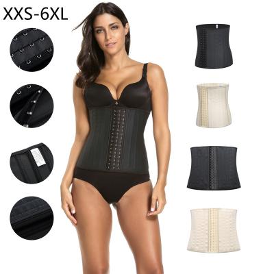 China XXS-6XL Neoprene Tummy Sweat Latex Breathable 25 Tie Tummy Control Waist Trainer Cotton Steel OEM Customized for sale