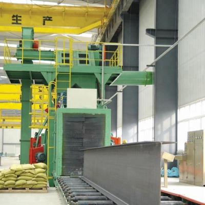 China Blast Rust Cleaning Abrasive Roller Conveyor Shot Blasting Cleaning Machine / Continuous Conveyor Belt Passing On Sale for sale