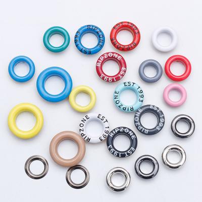 China Viable Custom Paint Red Logo Round Eyelet Garment Accessories Supplies Eyelets for sale