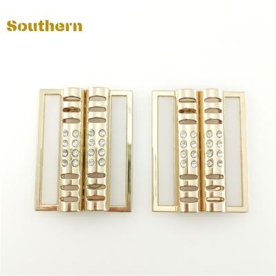 China Viable Southern Premium Style Two Fork Joint Glod Belt Buckle Double for sale