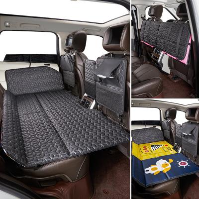 China Universal Foldable Car Accesorios De Autos SUV Car Bed Mattress Leather Travel Air Pad for Inflatable Road Trip Car Bed for Sleeping for sale