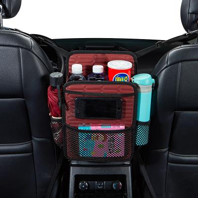 China 2022 Wholesale Luxury Travel Accessories Folded Garbage Bag Storage For Car Trash Bin Back Seat Organizer Leather Car Bag for sale