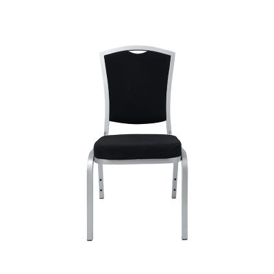 Κίνα Black Dining Chunky Leather Chair Chrome Legs Hotel Furniture Banquet Style Chair προς πώληση