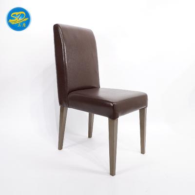 China Modern Solid Antique Dining Chair Wooden Leather Chair For Kitchen, Dining for sale