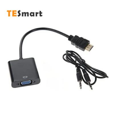 China Camera TESmart HDMI VGA Adapter 1080P Convertidor HDMI Male To VGA Female Audio Video Converter VGA To HDMI Adapter for sale