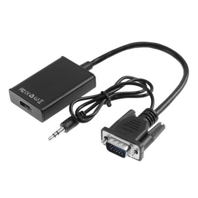 China COMPUTER VGA to HDMI Adapter Audio and Video Converter 1080P Computer Monitor Adapter Cable Male Female Cable with Audio and USB for sale