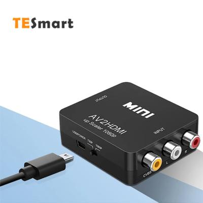 China Factory price 1080p mini av plastic black white converter to hdmi to hdmi rca cvbs adapter av converter for sale