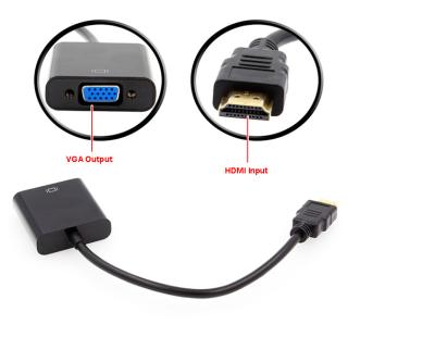 China Multimedia Sumer Hot Selling Factory HDMI to VGA 1080P Adapter Male to Female Converter for sale