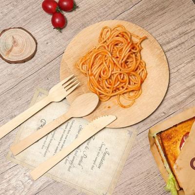 China Disposable Biodegradable Natural Travel Utensils Set Spoon Bamboo Fork and Knife for sale