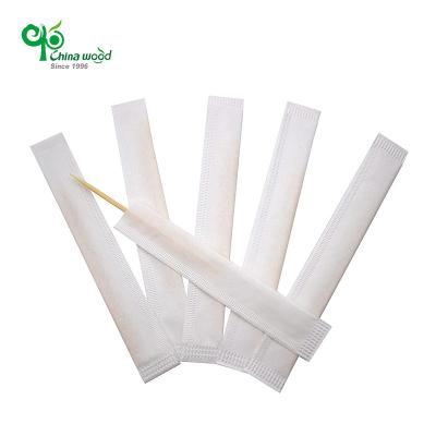 China Disposable natural custom bamboo bulk toothpicks for wholesale in independent paper packaging for sale