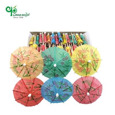 China Wedding Party Disposable Decoration Cupcake Toppers Art Picks Umbrella Sticks Fruit Table Fruit Table Toothpicks for sale