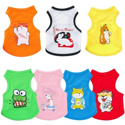 China Wholesale Viable Pet Clothing Summer Clothes For Dogs Cats Cute Vest For Small Dog Cat Puppy Clothes Breathable Thin for sale