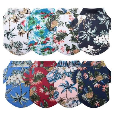 China Hawaiian Cool Pet Puppy Summer Pet Shirt Suit Stocked Breathable Clothes Fashion Dogs Apparel For Small Medium Large Dog for sale