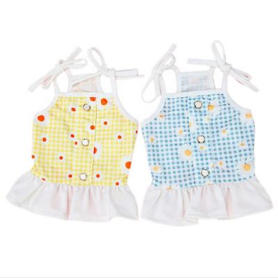 China Viable Dog Clothes Spring Summer Pet Dresses For Small Medium Dog Cat Daisy Skirt Pet Supplies Dropshoping for sale