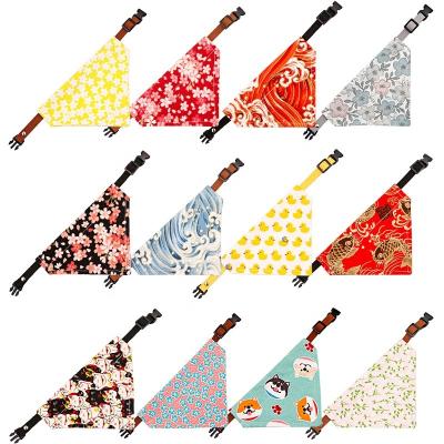 China New Viable Adjustable Dog Bibs For Small Cat Grooming Scarf Puppy Bandanas For Cat Triangular Bow Ties Pet Collars Tie Tie for sale