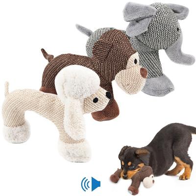 China Viable Cute Pet Toys Squeaky Toy For Dogs Cats Sheep Elephant Monkey Dog Wear Resistant Plush Chewing Toys Pet Supplies for sale