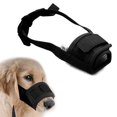 China New Viable Dog Breathable Mask Anti-bite And Bark Dog Muzzle Safety Nylon Breathable Muzzle for sale