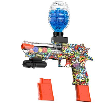 China Shooting Playing Games Gel Electric Ball Blaster AKM47 Soft Bullet Gun Splatter Ball Gun With Gel Beads Toy Guns For Kids for sale