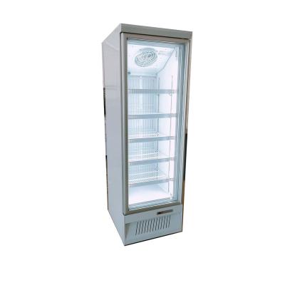 China Hotel 220v voltage can be customized voltage can be customized color glass door European refrigerator for sale