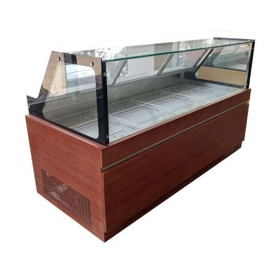 China Single-Temperature SH1600 High-quality abattoir shopping malls special commercial right-angle cooler to place meat seafood products for sale