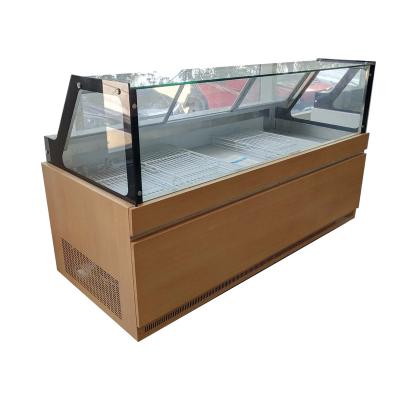 China Single-Temperature SH2500 Right Angle Cooler Right Angle Deli Cabinet Right Angle Meat Cabinet Hot Products Commercial Cooler for sale