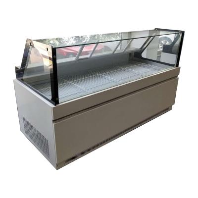 China Single-Temperature SH2000 High-quality abattoir shopping malls special commercial right-angle cooler to place meat seafood products for sale