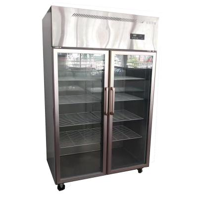 China Single-Temperature S-QBSC-900D Large size double door freezer (glass door) For use in supermarkets and restaurants High quality for sale