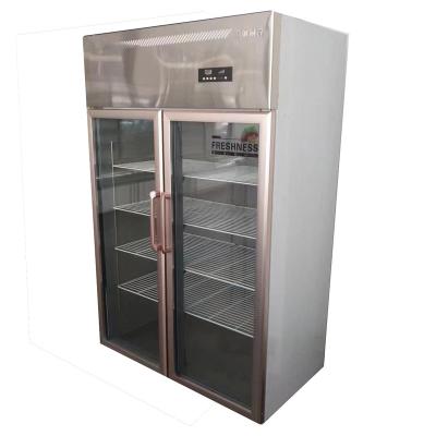 China Single-Temperature Factory direct sale restaurant hotel supermarket special glass door stainless steel freezer for sale