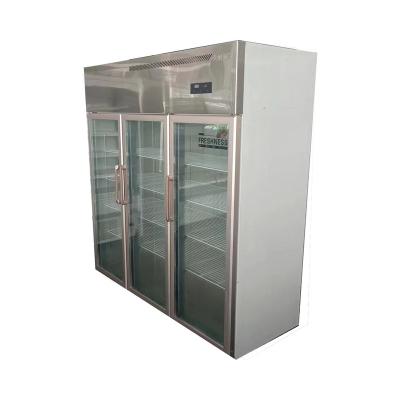 China Single-Temperature Commercial stainless steel refrigerator supermarket shelves freezer deep freezer display racks commercial refrigerator for sale