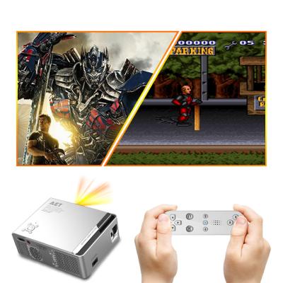 China Small Short Throw Home Cinema Projector Full HD One Double Wifi Short Throw Android LED Game Projector for sale