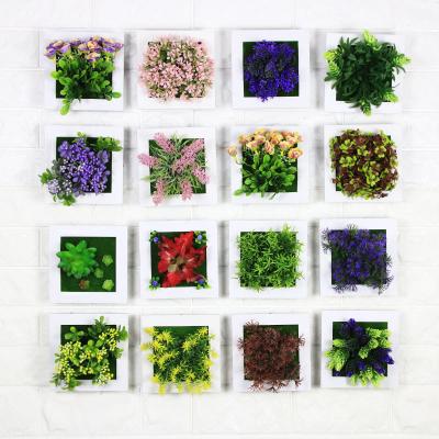 China Various Plant 3D Wall Wholesale Simulation Bohemian Decor Artificial Plant Frame DIY For Home Ministry Store for sale