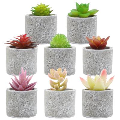 China Rustic PC05 New Originally Designed Artificial Succulents With Resin Pots for sale