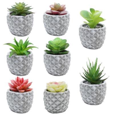 China New Traditional PC13 Originally Designed Artificial Succulents With Resin Pots for sale